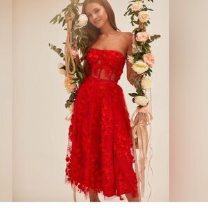 NWT Alamour Dakota dress wirh 3D roses